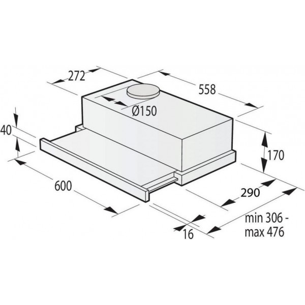 Витяжка телескопічна Gorenje TH64E3BG