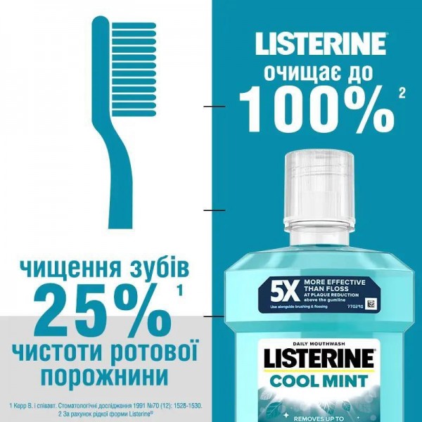 ополіскувач для ротової порожнини Listerine Expert 1000 ml Ополаскиватель для полости рта Защита десен (3574660520132)