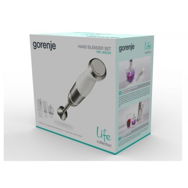 Занурюваний блендер Gorenje HBC806QW