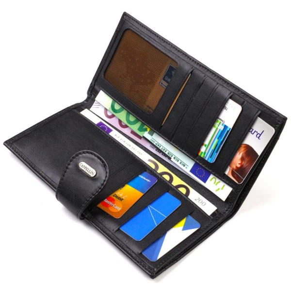 чоловіча CANPELLINI Гаманець чоловічий шкіряний чорний  21916