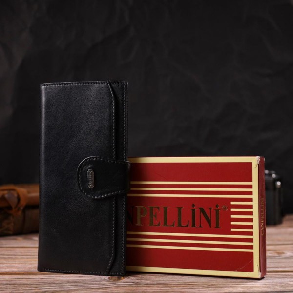 чоловіча CANPELLINI Гаманець чоловічий шкіряний чорний  21916