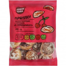 пряник Повна чаша Пряники  заварні глазуровані зі смаком вишні 360 г (740957) (4823096407616)