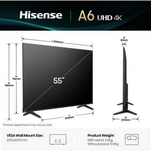 Телевізор Hisense 55A6Q