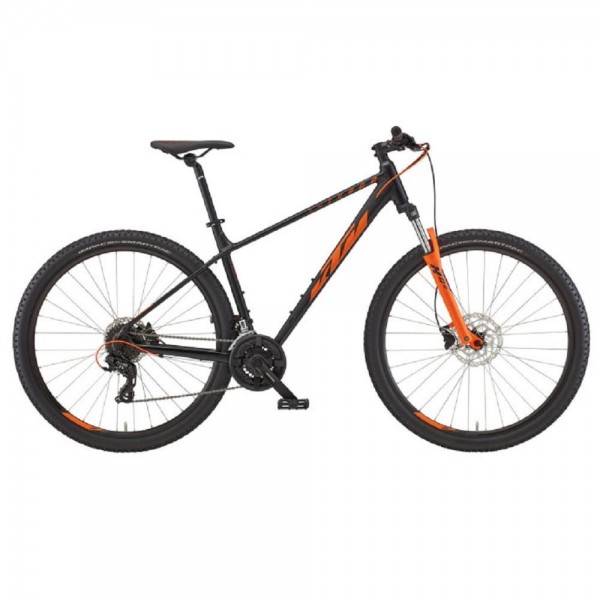 Велосипед гірський (MTB) KTM Chicago 272 /2x8/ 2025 / рама 43см black matt/orange (2230428113)