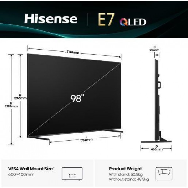 Телевізор Hisense 98E7Q